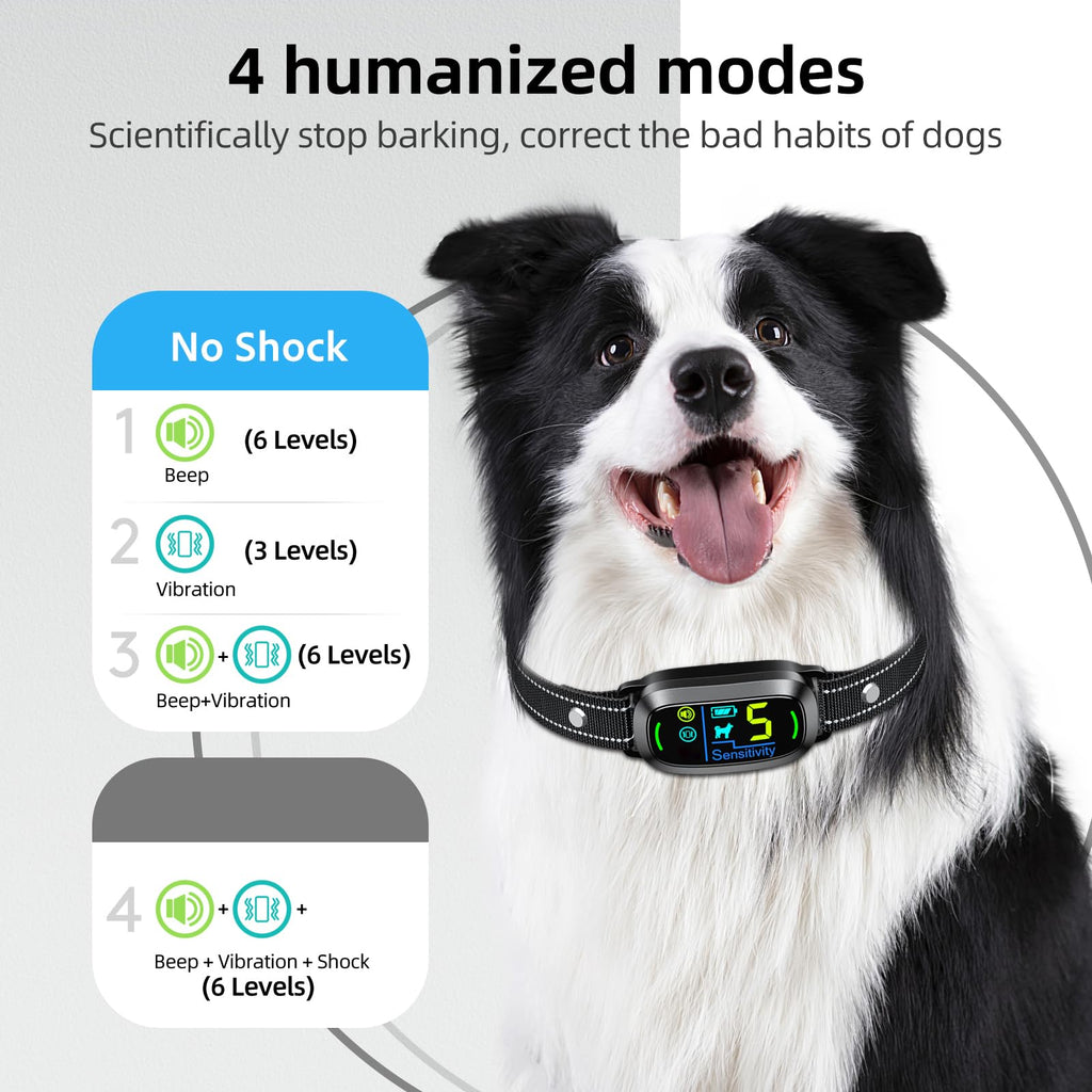 FAFAFROG Smart Anti-Bark Dog Collar with Beep & Vibration