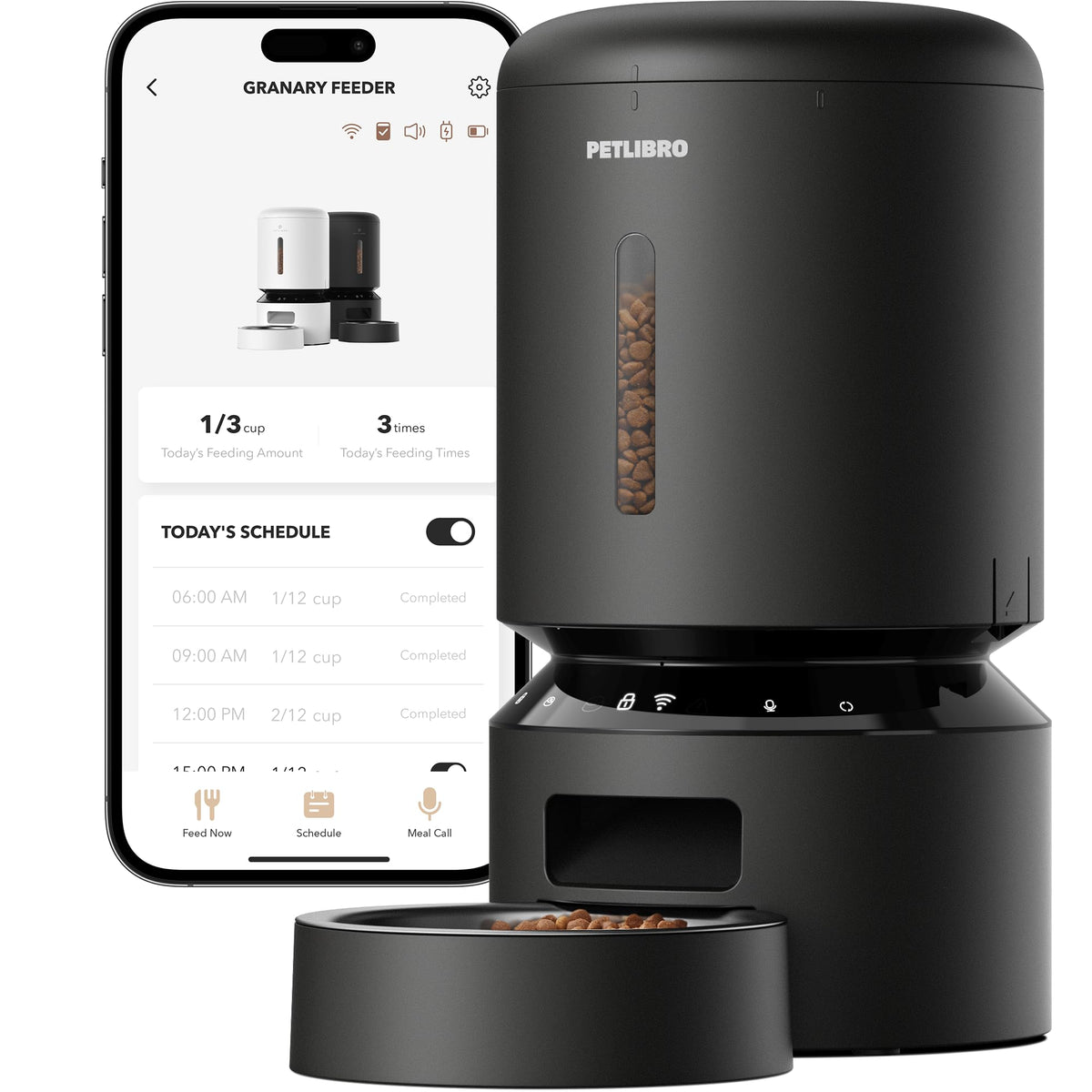 PETLIBRO Automatic Cat Feeder, 5G WiFi Automatic Dog Food Dispenser with Freshness Preservation, 5L Timed Pet Feeder with Low Food Sensor, Up to 10 Meals Per Day