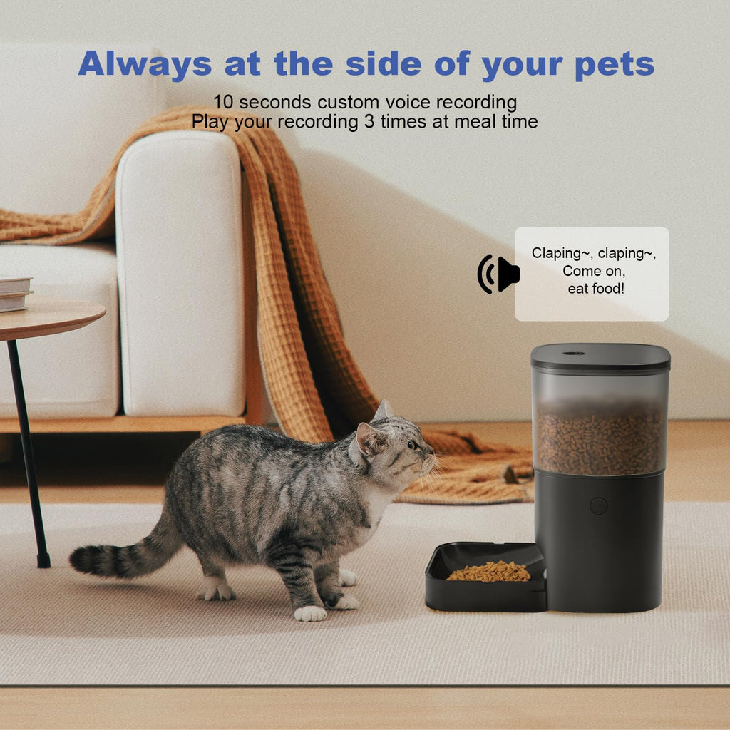 ANDOLL HOME Automatic Cat Feeder,4L Timed Cat＆Dog Dry Food Dispenser