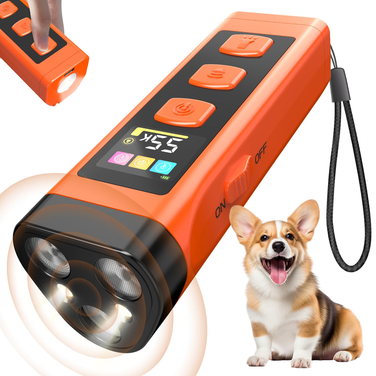 OKSJ Ultrasonic Anti-Bark Dog Trainer with 65FT Range