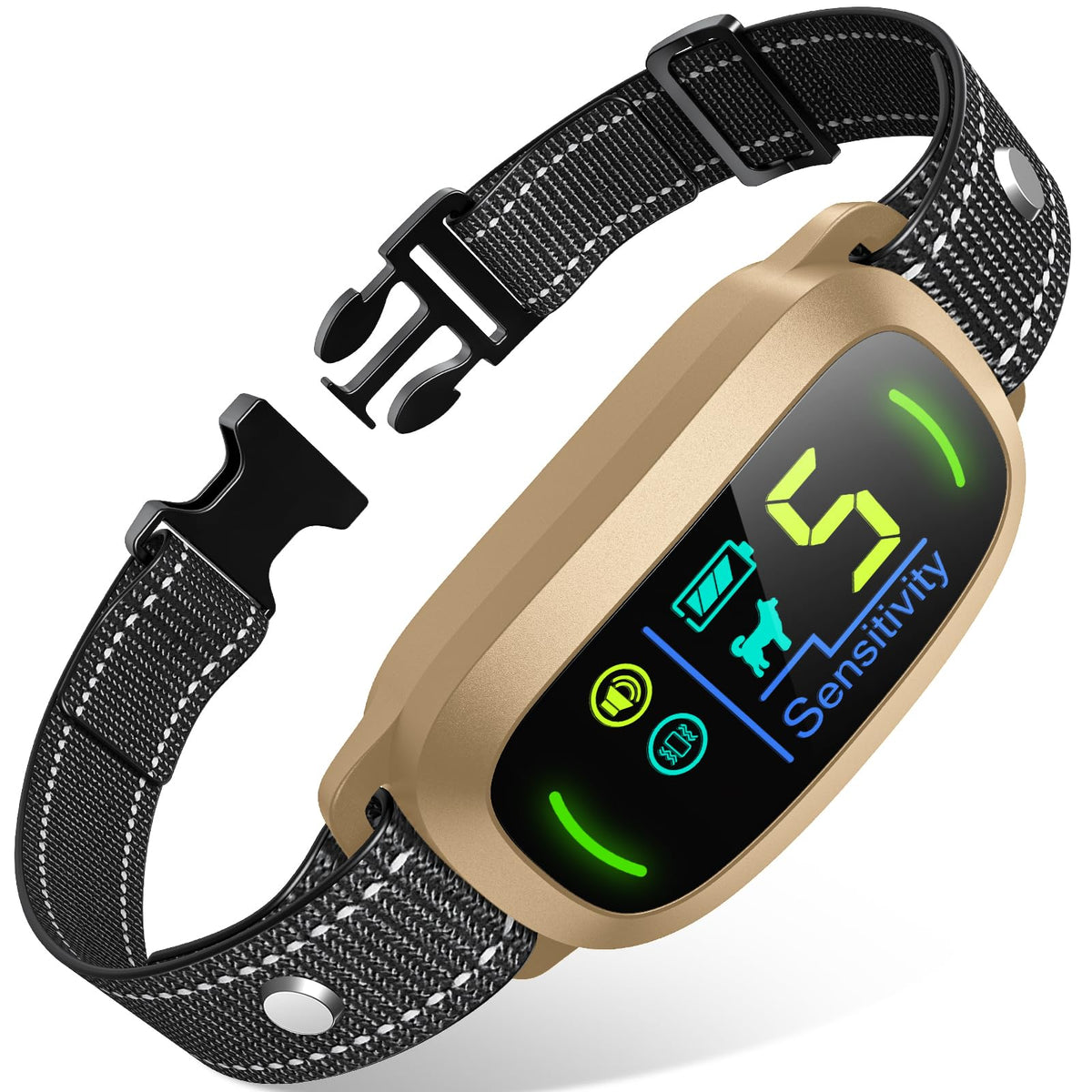 FAFAFROG Dog Bark Collar, Rechargeable Smart Collar, Anti Barking Training Collar with 5 Adjustable Sensitivity Beep Vibration, Bark Collar for Large Medium Small Dogs