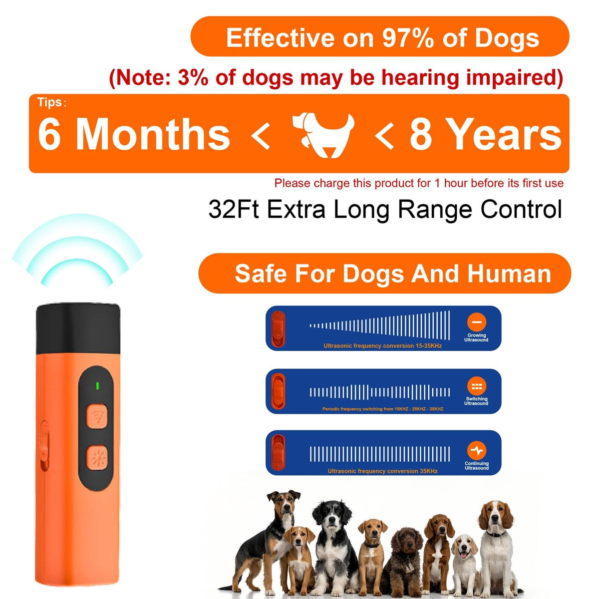 PAWCHUM Ultrasonic Anti-Bark Dog Training Deterrent