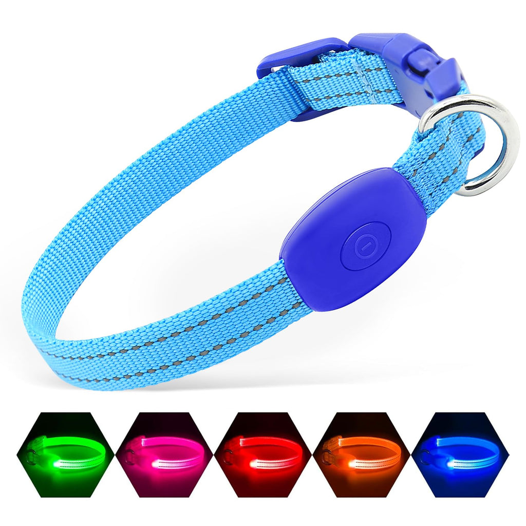 USB-C Rechargeable LED Dog Collar for Night Walking