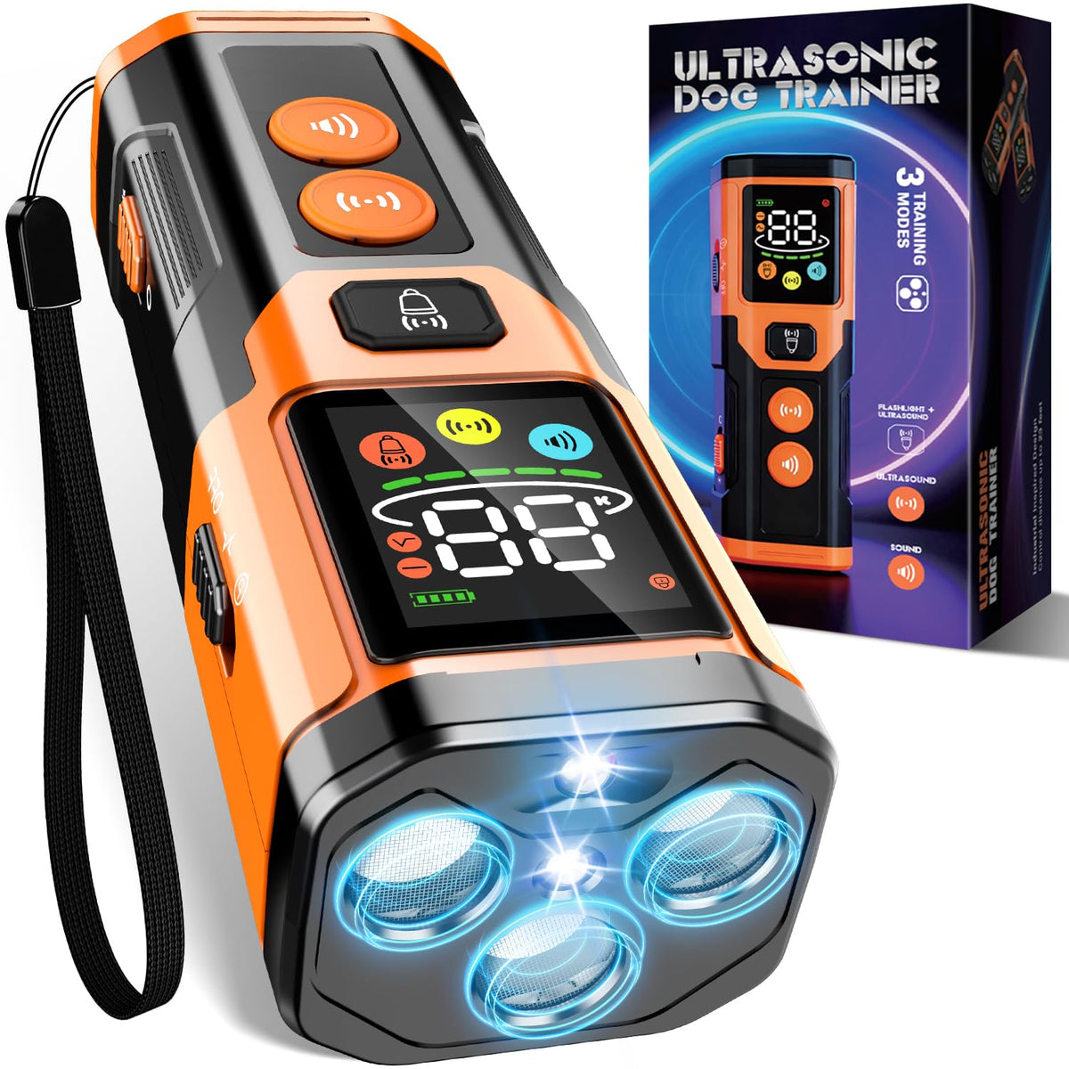 HEYERA 3X Ultrasonic Anti-Bark Dog Trainer with 5 Modes