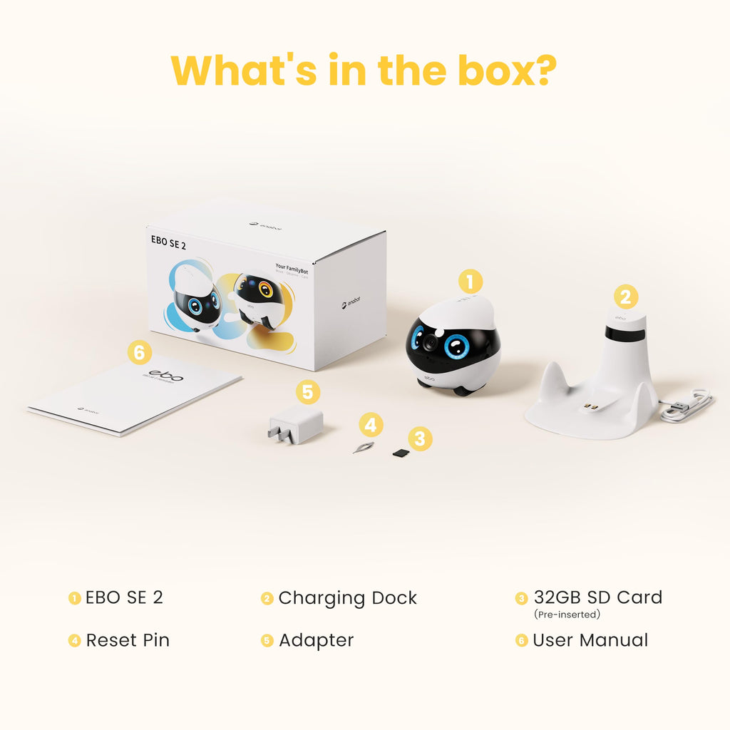 Enabot EBO SE 2 Smart 2K Pet Companion Robot Camera