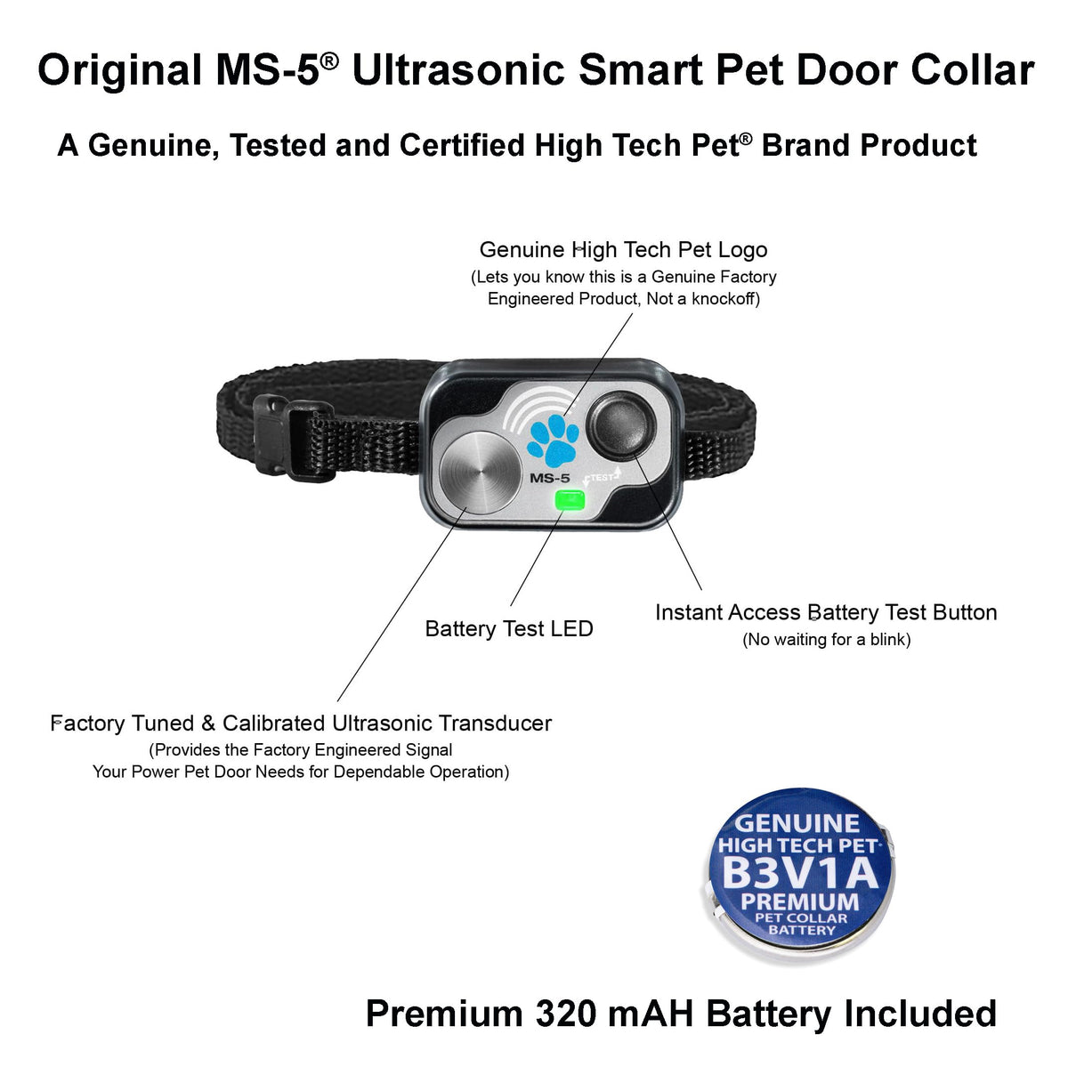 High Tech Pet MS-5 Automatic Smart Pet Door Collar