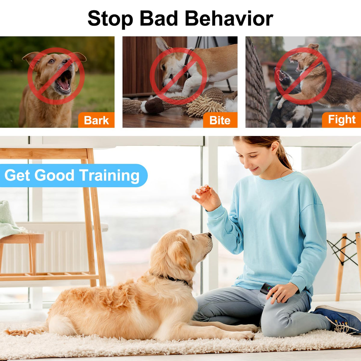 SEDULAN Ultrasonic Anti-Bark Dog Trainer with 50FT Range