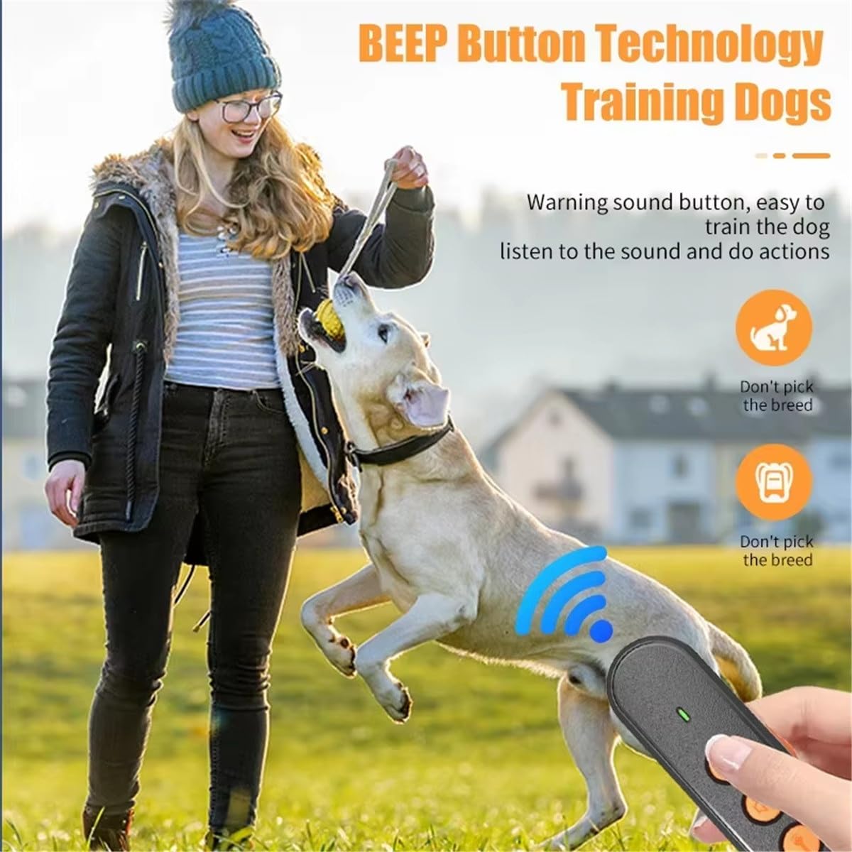 TKSOP Mini Ultrasonic Dog Repeller Training Dog Stop Barking Smart Portable Outdoor Defense Dogs Anti-Barking Device USB Rechargeable