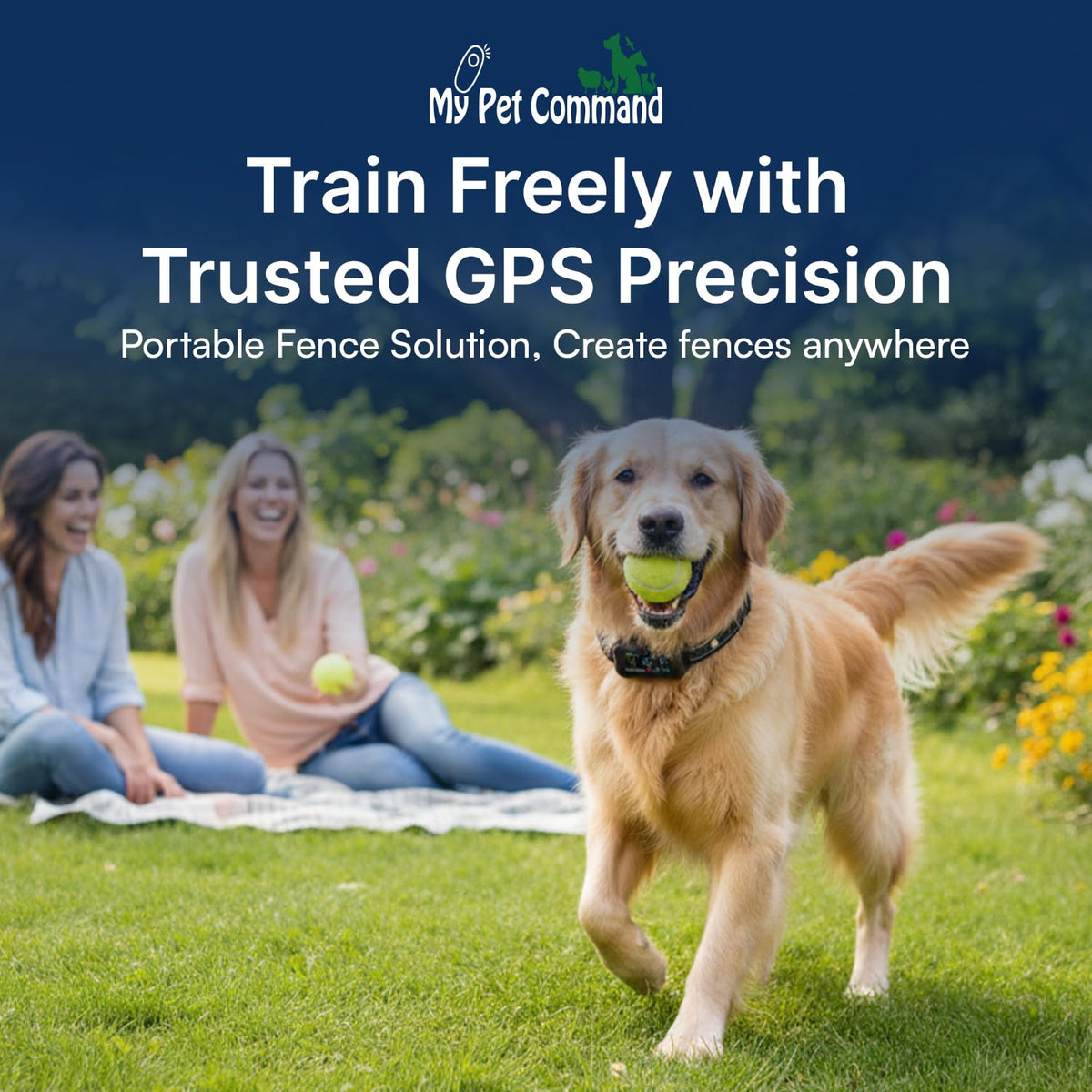 My Pet Command 2-in-1 Smart GPS Dog Fence & Training Collar