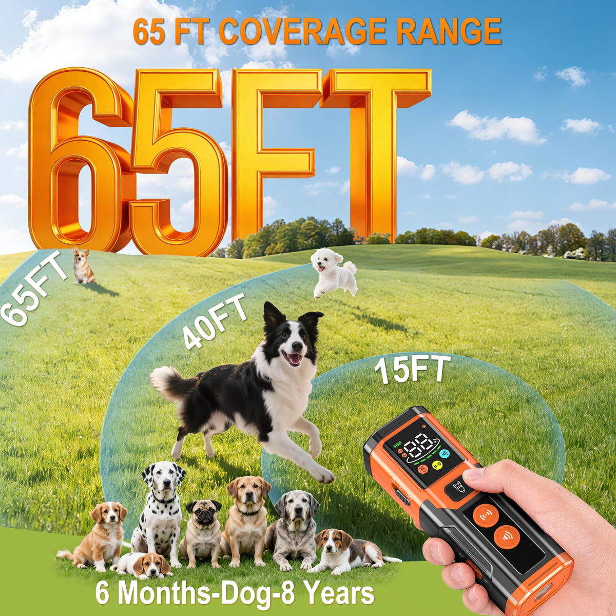 HEYERA 3X Ultrasonic Anti-Bark Dog Trainer with 5 Modes
