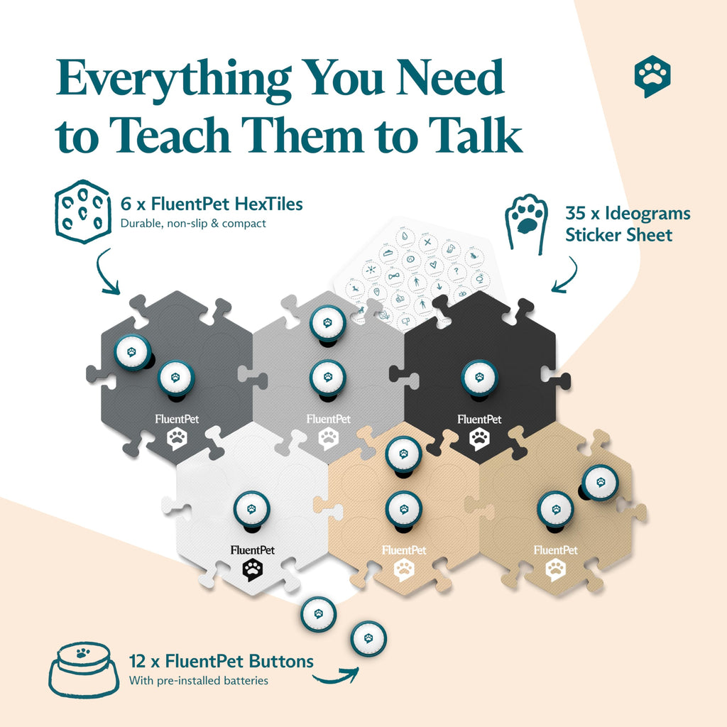 FluentPet Talking Button Kit for Interactive Pet Training