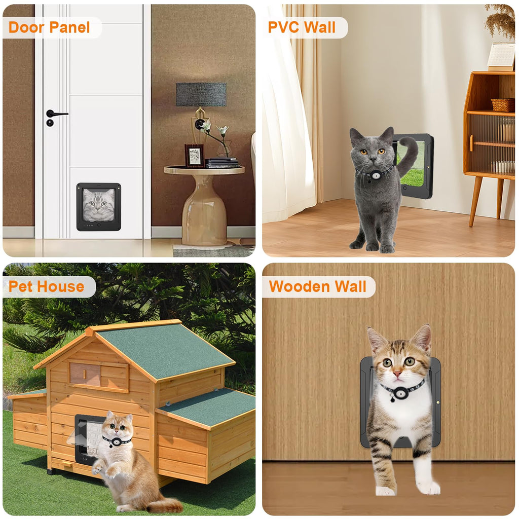 SmartPetDoor RFID Cat Door with Remote & 4-Way Lock