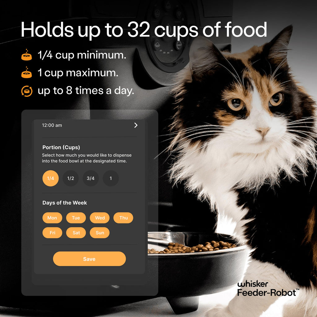 Whisker Feeder-Robot Smart Automatic Pet Feeder with App
