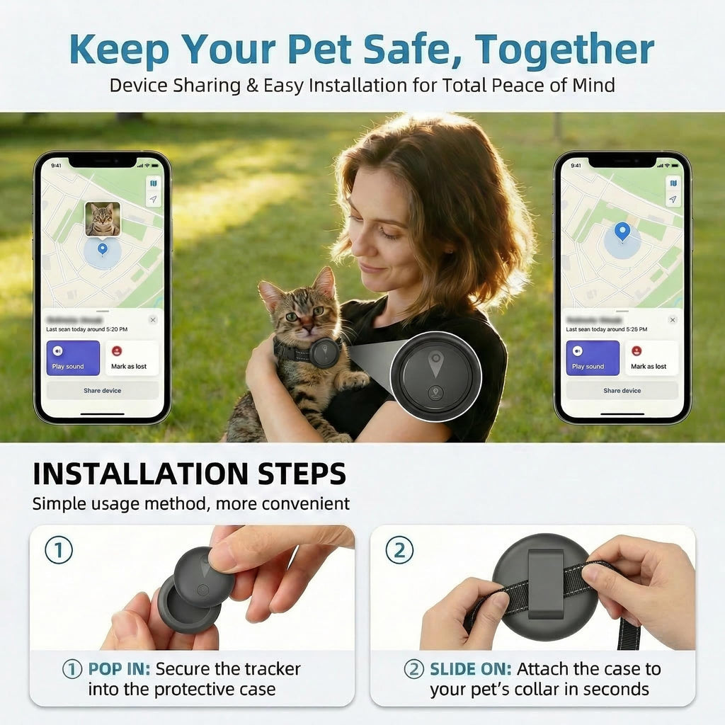 Smart GPS Pet Tracker Collar with Real-Time Location Tracking