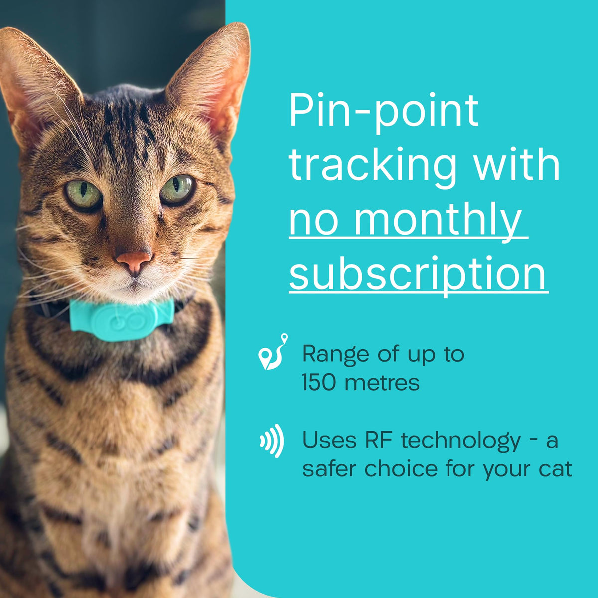 Tabcat V2 Cat & Kitten Tracker - More Accurate Than GPS - No Monthly Fee or Subscription - Includes 2 Homing Tags - Small & Lightweight Tags Perfect to Find Indoor & Outdoor Cats