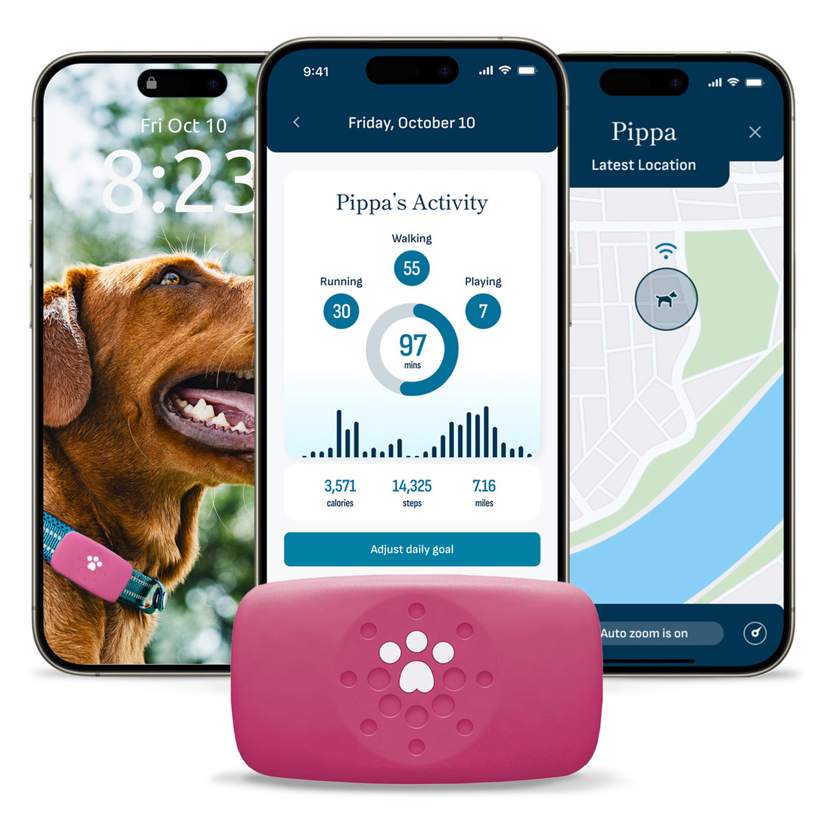 petivity Smart GPS and Activity Dog Tracker Tag