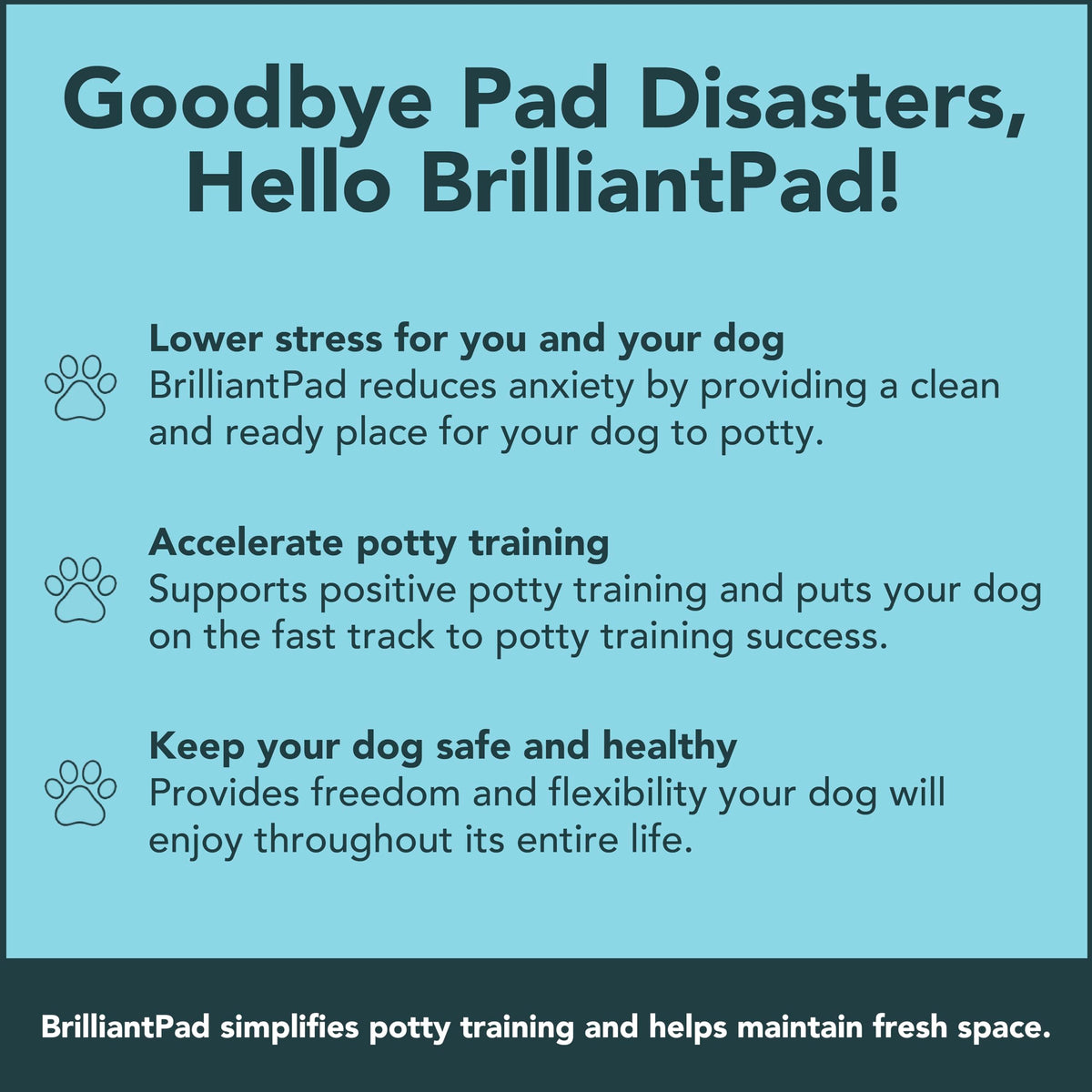 BrilliantPad Self-Cleaning Indoor Dog Potty for Puppies & Small Dogs