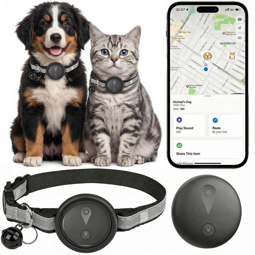 Smart GPS Pet Tracker Collar with Real-Time Location Tracking