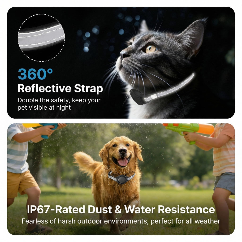 Smart GPS Pet Tracker Collar with Real-Time Location Tracking