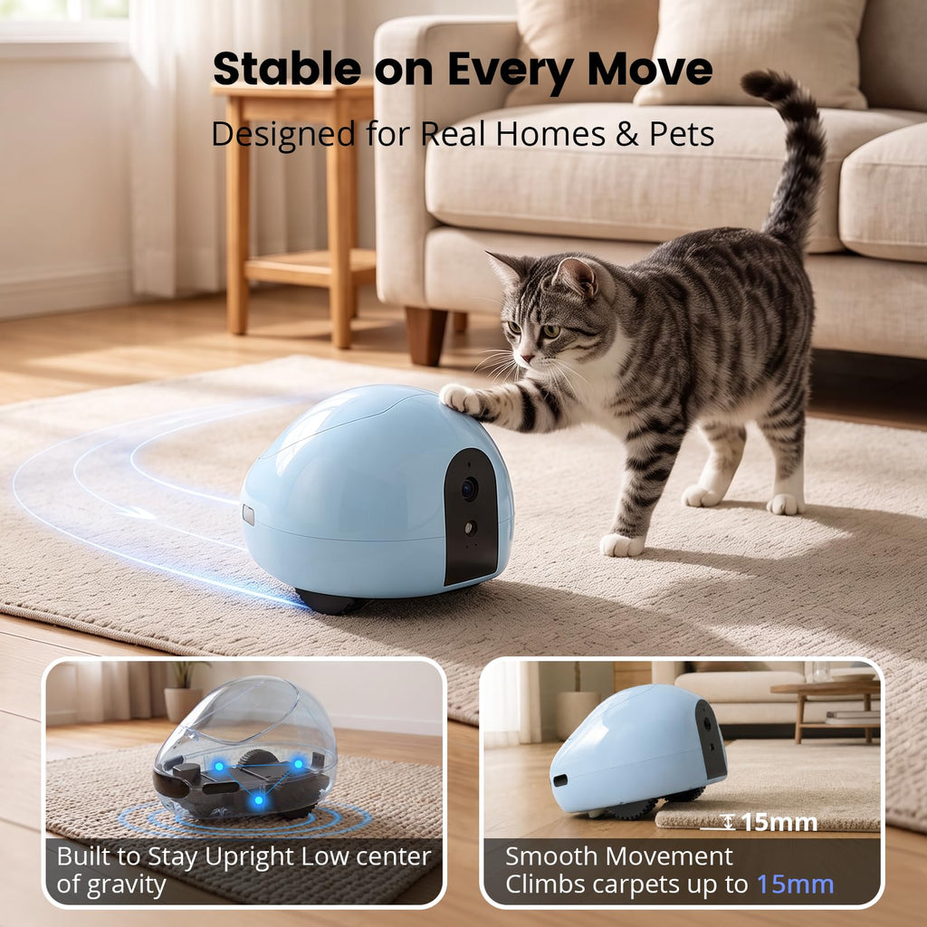 PUMPKII Smart Pet Camera Robot with Treat Dispenser & Laser
